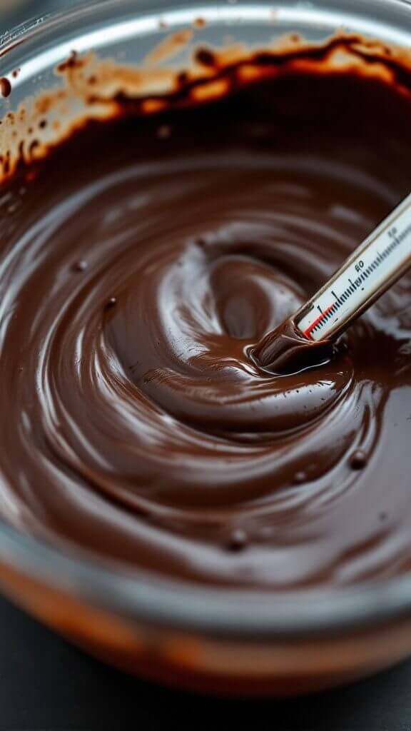 The Ultimate Fudgy Keto Brownies Recipe 4 Melting dark chocolate and butter in a glass bowl over simmering water with a thermometer