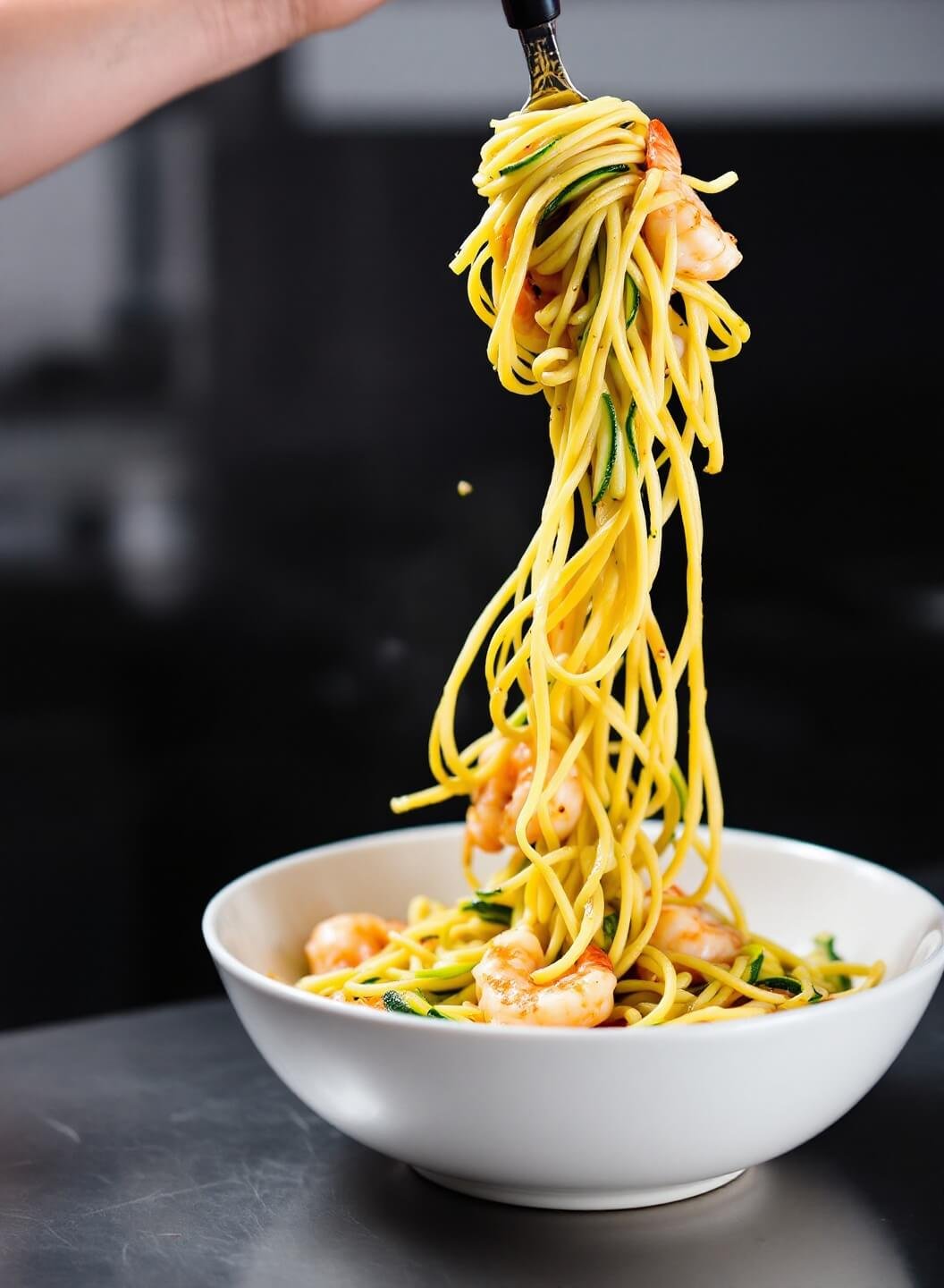 Quick Garlic Butter Shrimp Scampi With Zucchini Noodles 6 124zucchini shrimp garlic toss