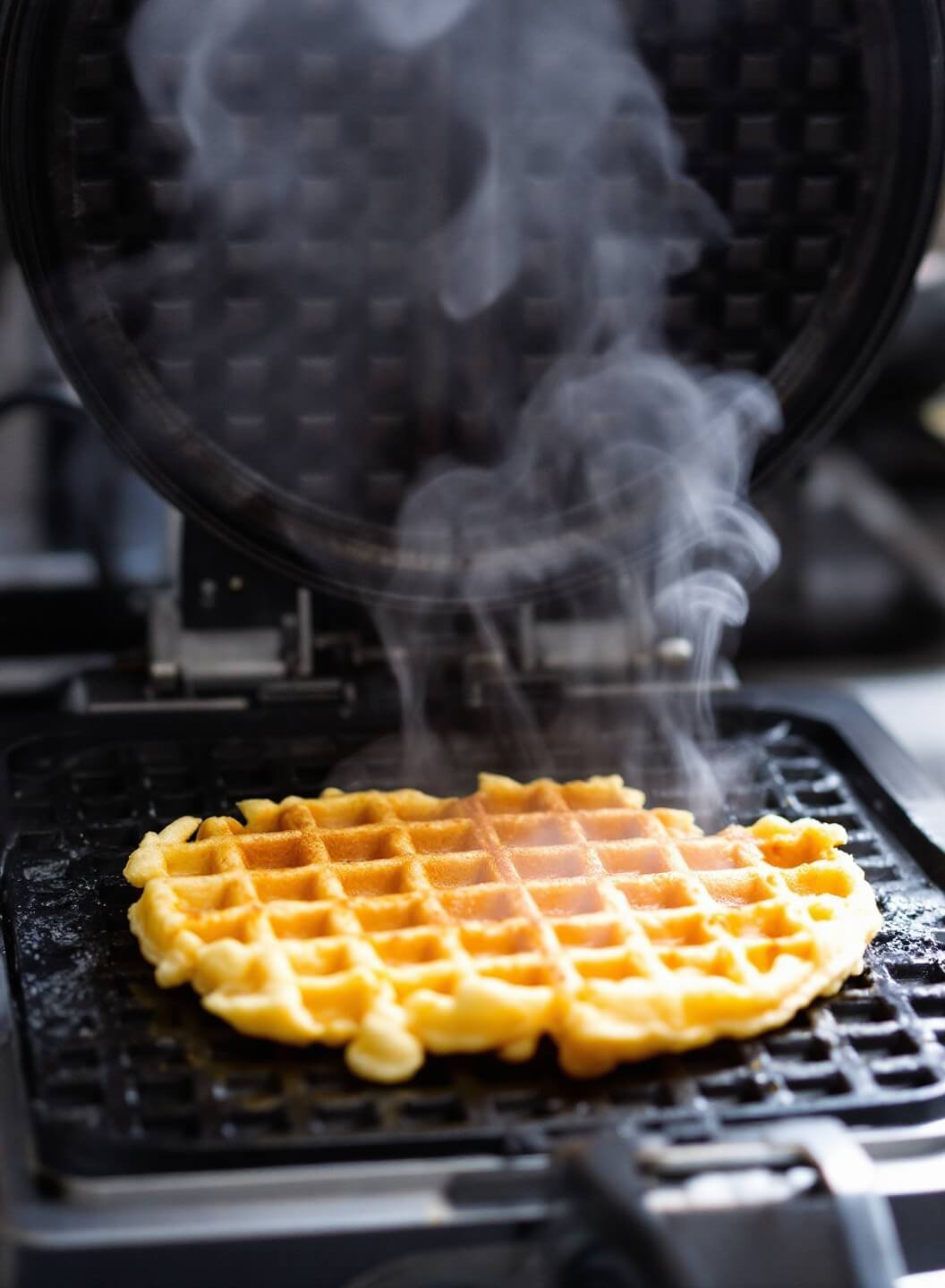 Ultimate Keto Grilled Cheese (With Chaffle Or Almond Flour Bread Options) 4 132crispy golden chaffle steaming