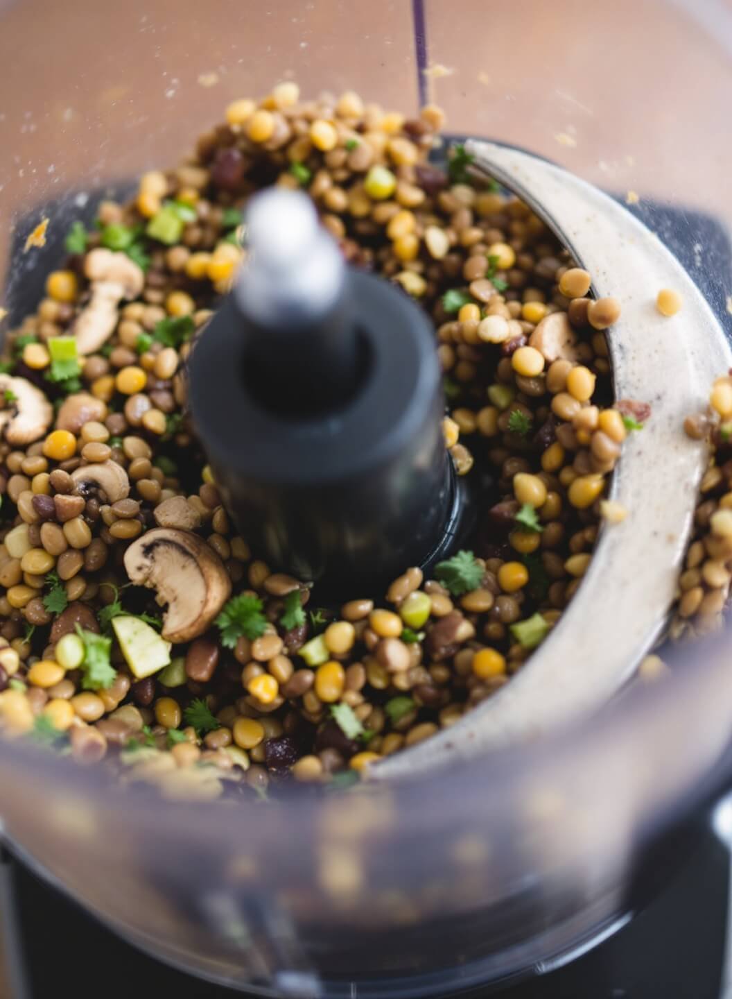 3food processor blending lentils