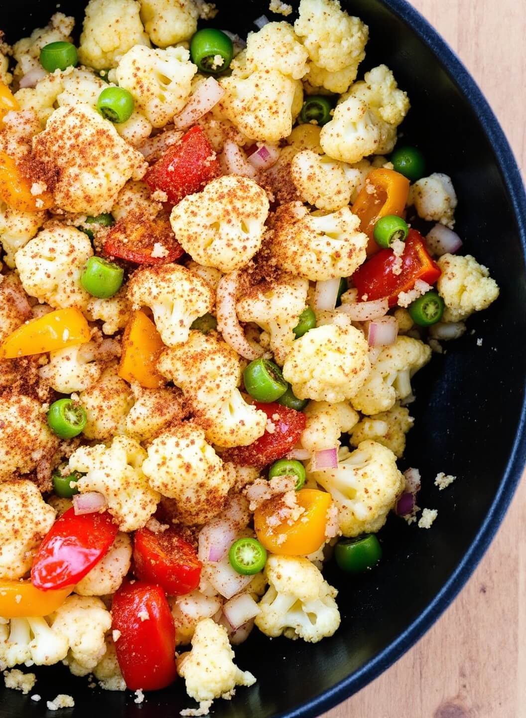 Cauliflower Breakfast Hash 5 54spiced cauliflower pepper hash