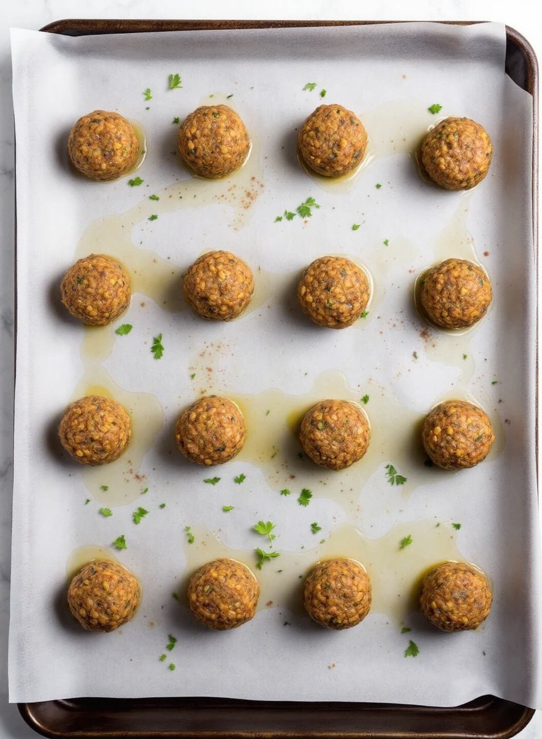 5lentil meatballs baking prep