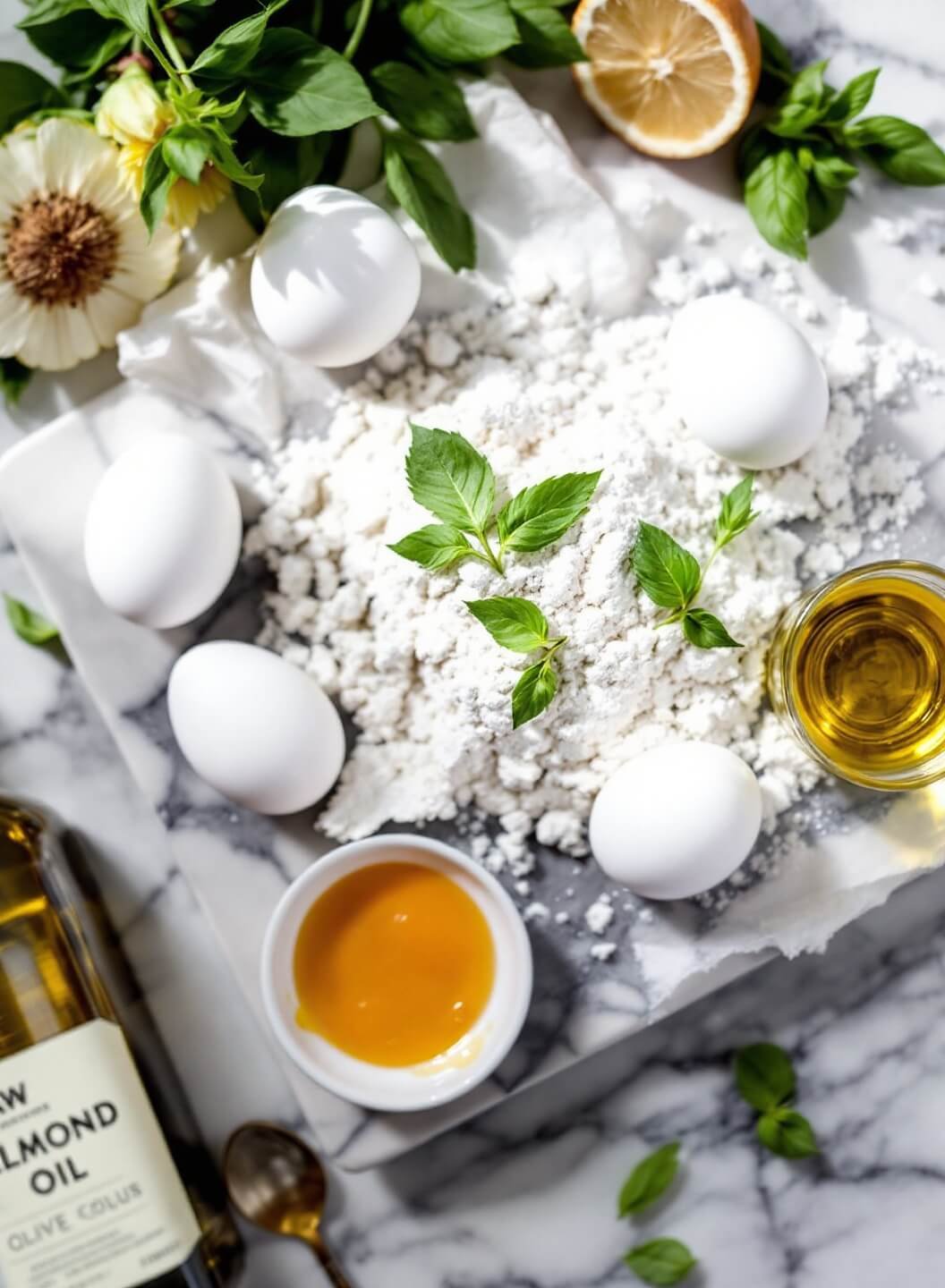 84healthy baking ingredients marble