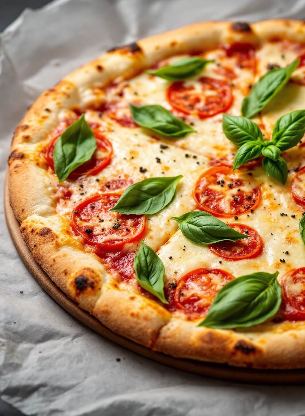 88margherita pizza basil melted