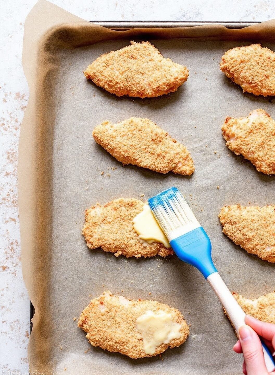 Crispy Oven-Baked Keto Fried Chicken 5 158breaded chicken brush butter