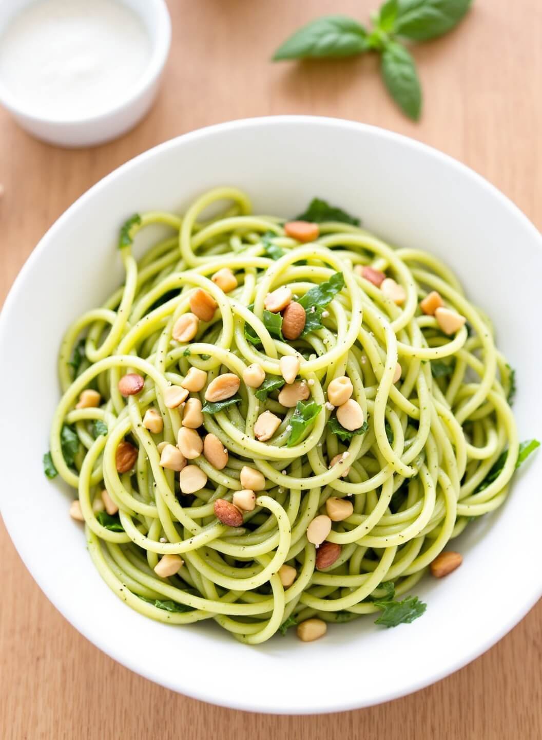Creamy Keto Pesto Zucchini Noodles (Zoodles) 6 198creamy pesto zoodles bowl