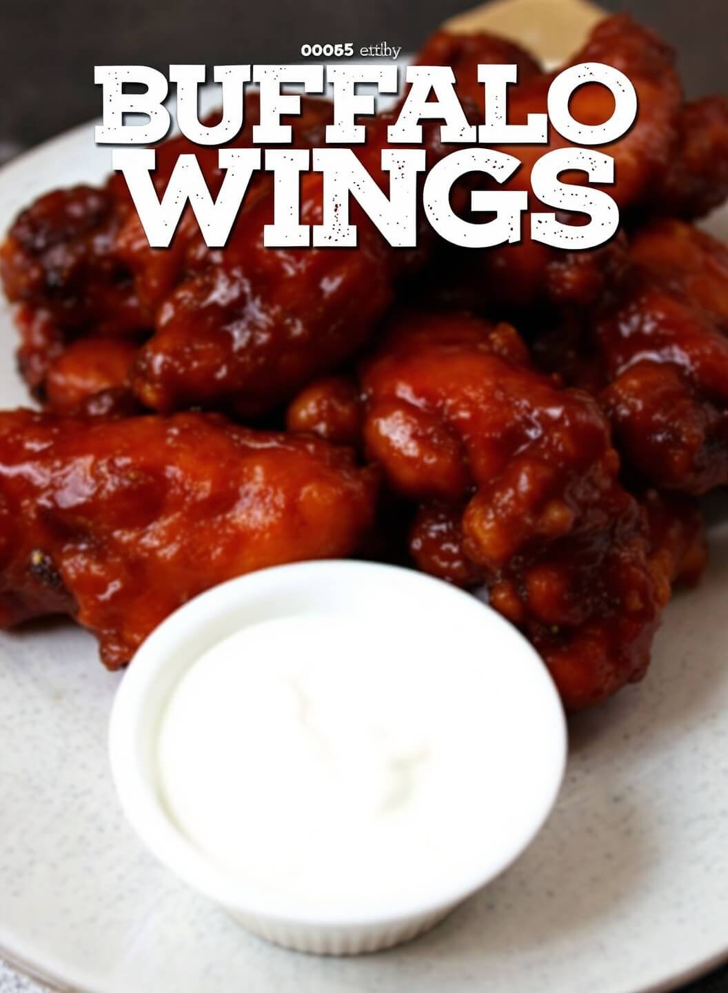 Crispy Baked Buffalo Wings (No Breading) - Restaurant-Style Results At Home 7 Glossy buffalo wings served on a white plate.
