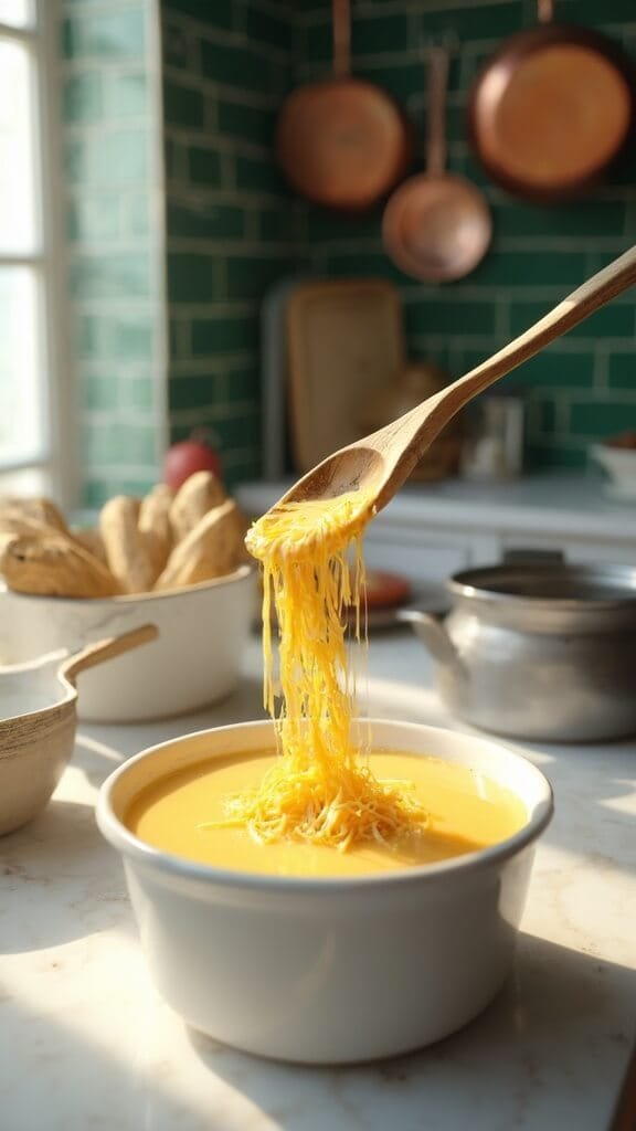 Creamy Keto Buffalo Chicken Soup 6 0 cheesy soup stir