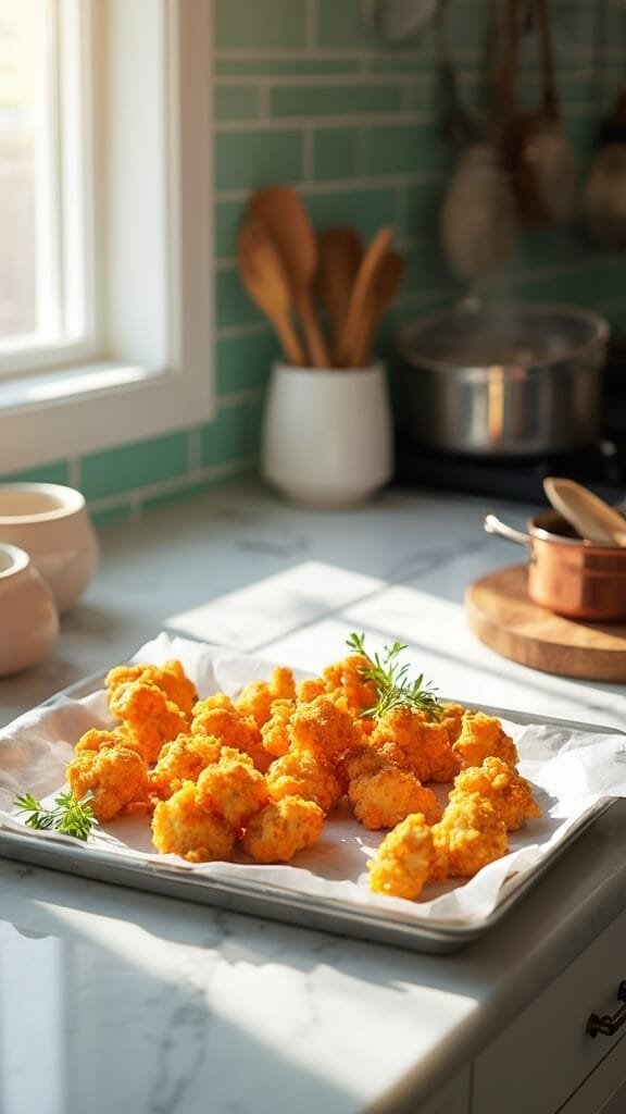 Crispy Keto Buffalo Cauliflower Bites 5 0 crispy buffalo cauliflower