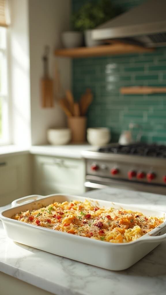 Keto Chicken Alfredo Zoodle Casserole 6 0 unbaked zoodle alfredo casserole