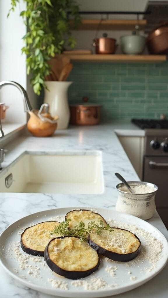 Sticky Ginger Aubergine (Eggplant) 4 0 aubergine cornflour prep