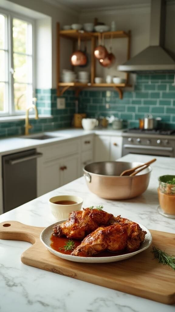 Bbq Chicken: Juicy, Crispy-Skinned Classic (Oven Or Grill Method) 7 0 bbq chicken rustic board