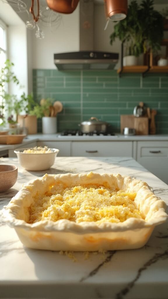 Classic Cauliflower Cheese Pie 6 0 cauliflower quiche assembly
