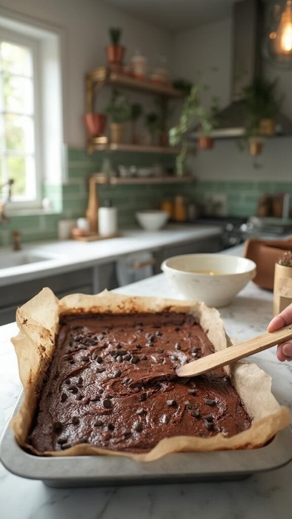 Healthy Fudgy Brownies (Vegan &Amp; Gluten-Free Options) 6 0 chocolate brownie batter prep