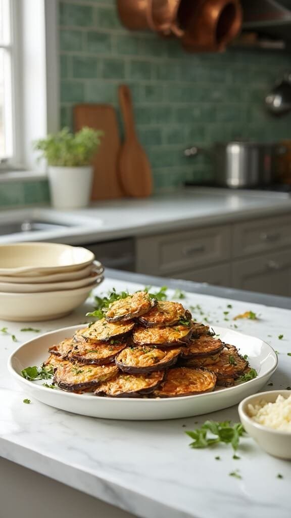 Air Fryer Eggplant (Crispy &Amp; Quick) 7 0 crispy eggplant parmesan plating