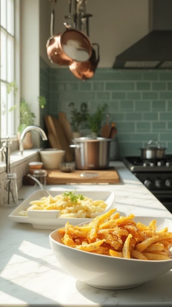 Perfectly Crispy Air Fryer French Fries 7 0 crispy fries marble kitchen