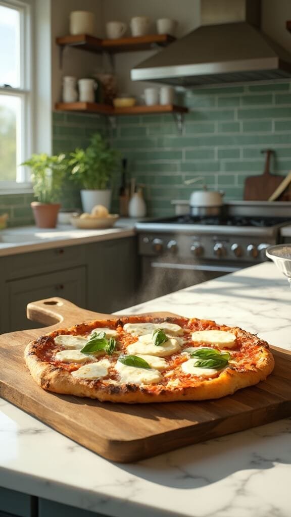 Classic Homemade Margherita Pizza 7 0 margherita pizza modern kitchen