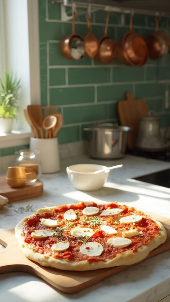 Classic Homemade Margherita Pizza 5 0 modern pizza prep