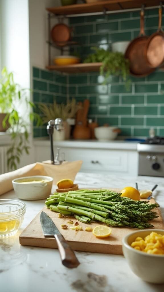 Keto Lemon Garlic Butter Asparagus (Quick &Amp; Easy Side Dish) 3 0 raw asparagus prep scene