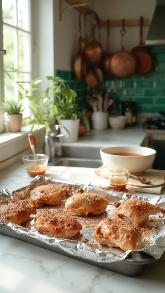 Bbq Chicken: Juicy, Crispy-Skinned Classic (Oven Or Grill Method) 4 0 seasoned chicken prep