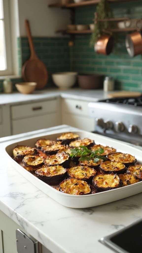 Perfectly Roasted Eggplant With Mediterranean Herbs 7 1 roasted eggplant platter