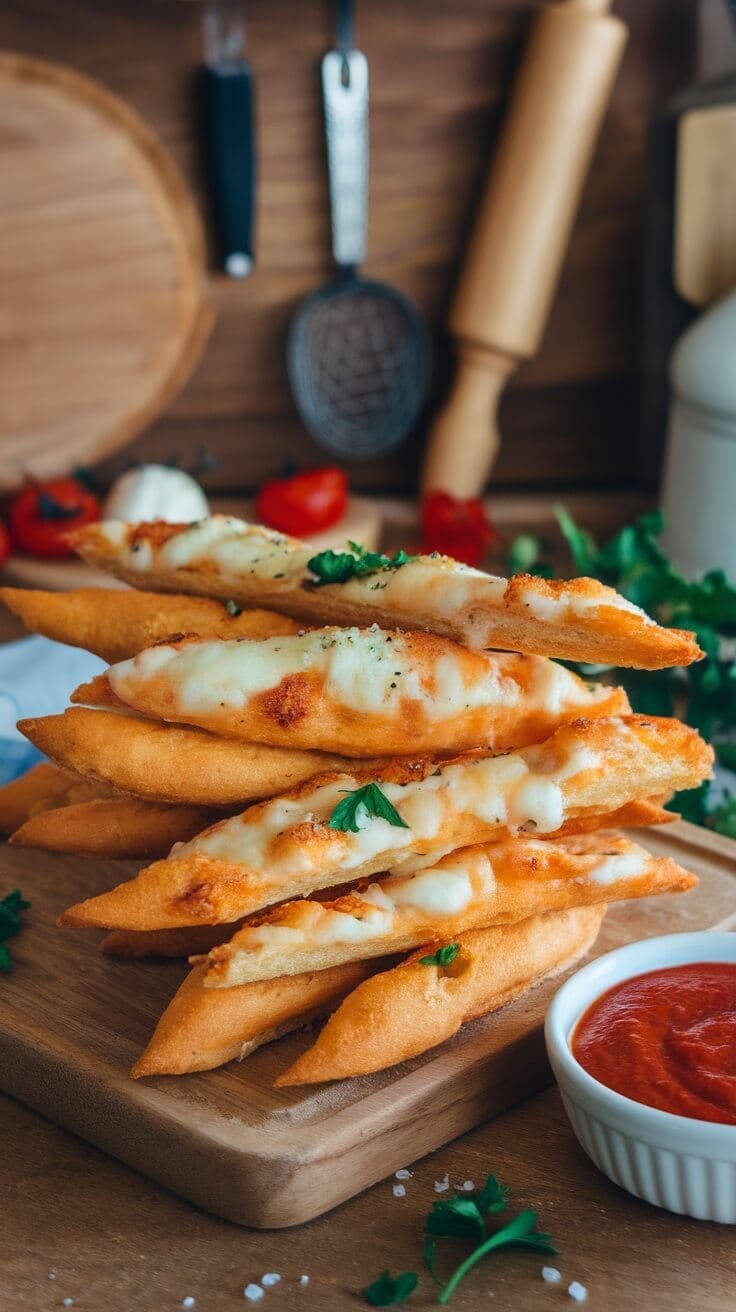 7 Irresistible Low-Carb Snacks For Your Keto Lifestyle 3 Delicious cheesy garlic keto breadsticks on a plate