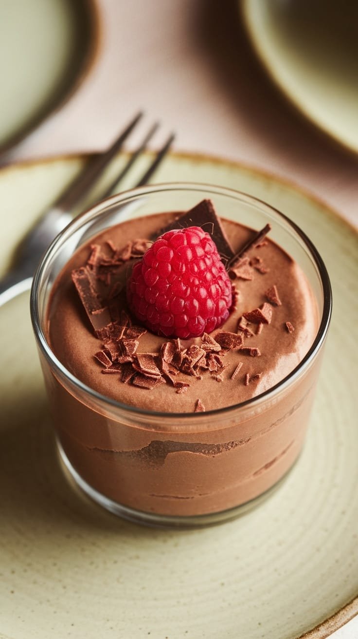 6 Best High Protein Drinks &Amp; Desserts For Muscle Recovery 6 A delicious serving of high protein chocolate mousse topped with a raspberry and chocolate shavings.