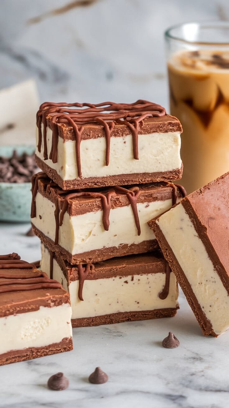 10 Irresistible Keto &Amp; Sugar-Free Desserts For Guilt-Free Indulgence 8 Stacked keto ice cream sandwich bars with chocolate drizzle