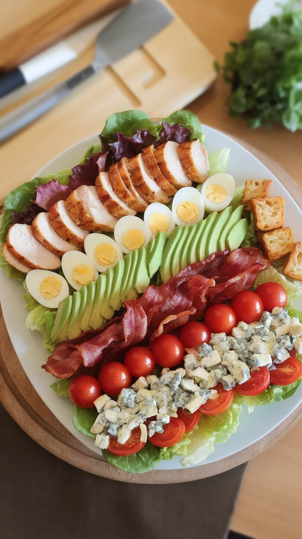 8 Delicious Lunch Bowl Ideas For A Healthy Meal π₯π² 7 A beautifully arranged classic cobb salad with grilled chicken, bacon, eggs, avocado, and tomatoes.