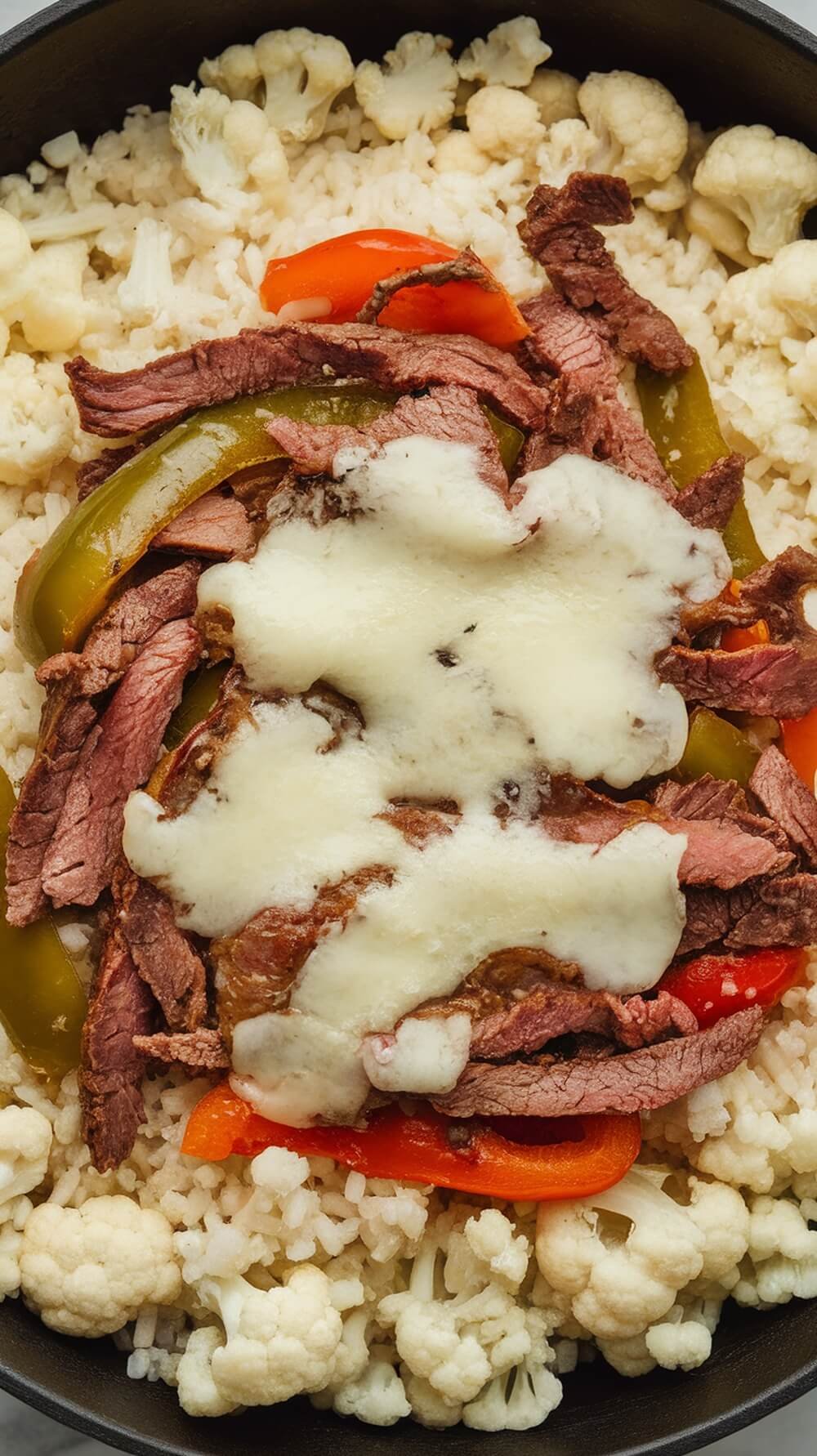 8 Delicious Lunch Bowl Ideas For A Healthy Meal π₯π² 6 A delicious philly cheesesteak bowl with steak, peppers, and cheese over cauliflower rice.