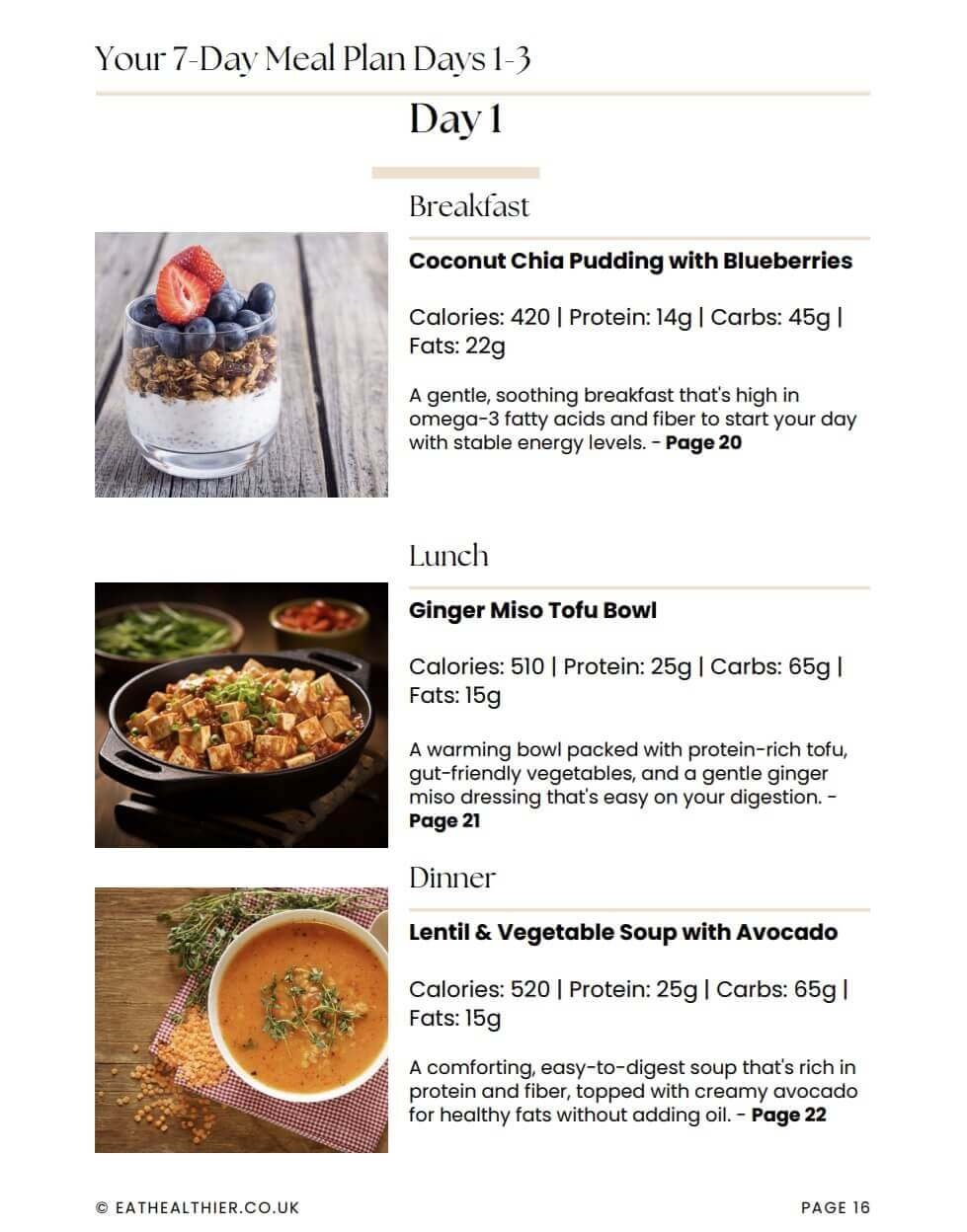 Custom Diet Plan 4 Custom diet plan sample page