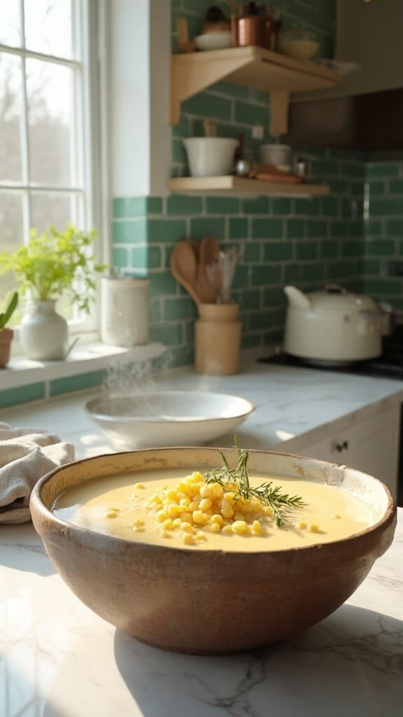 Chef Jack'S Classic Corn Chowder 7 0 corn chowder rustic bowl