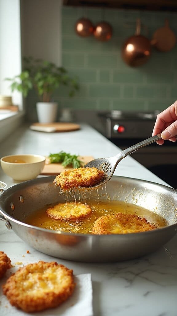 Classic Eggplant Parmesan (Parmigiana) 5 0 golden eggplant frying kitchen