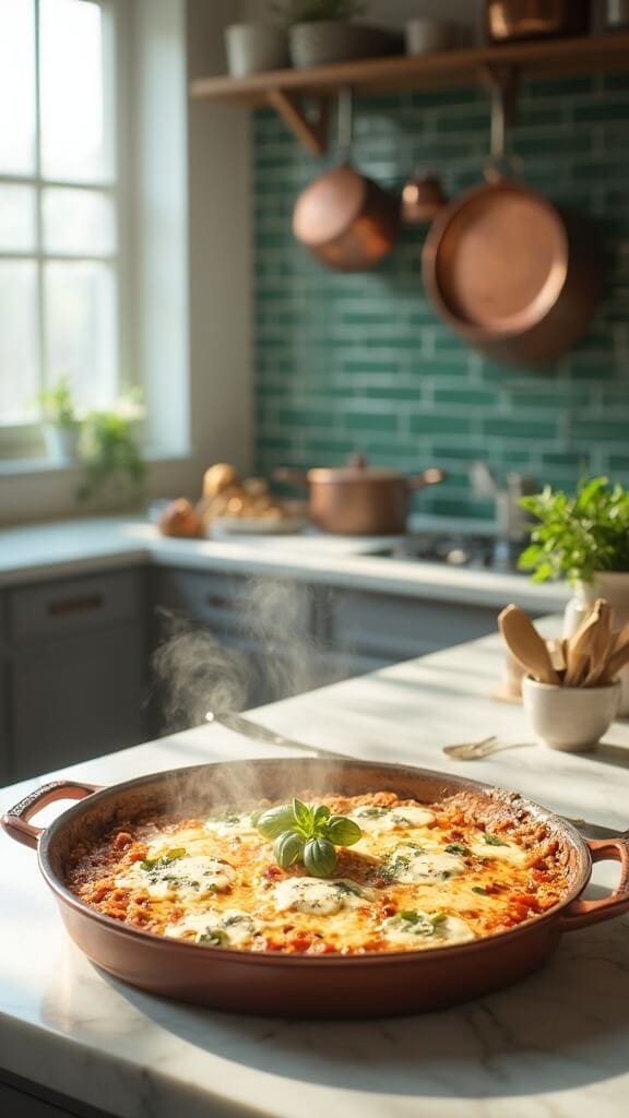 Mozzarella &Amp; Tomato Egg Bake (Caprese Style) 7 0 modern kitchen italian dish