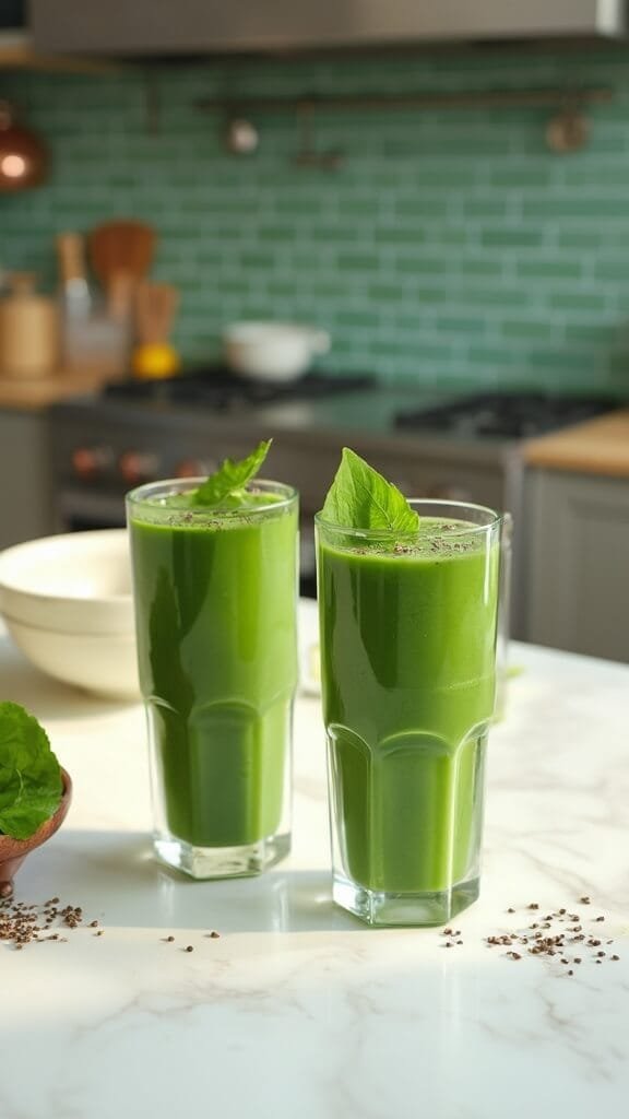 0 vibrant spinach smoothies marble