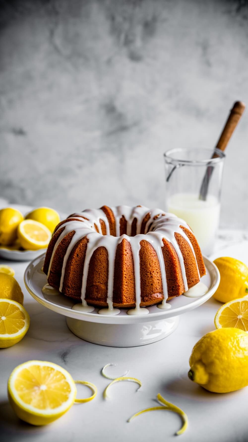 8 Delicious Healthy Dessert Recipes You Need To Try! 9 A classic lemon cake with icing, surrounded by fresh lemons.