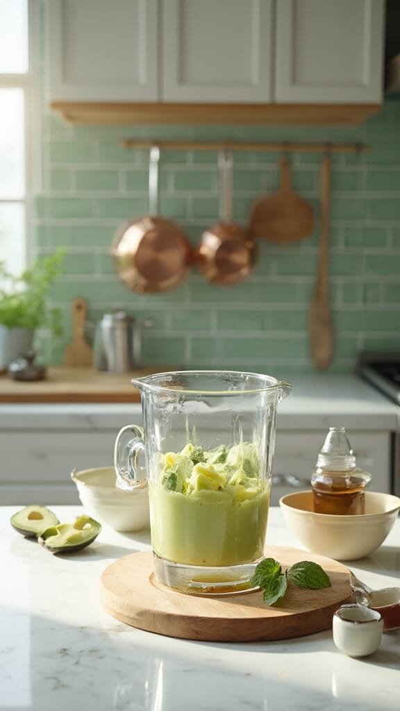 0 avocado smoothie prep