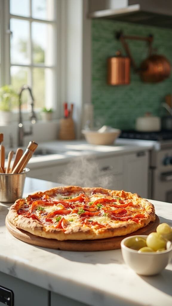 Bacon Weave Pizza (Keto-Friendly Crispy Base) 7 0 bacon weave pizza plated