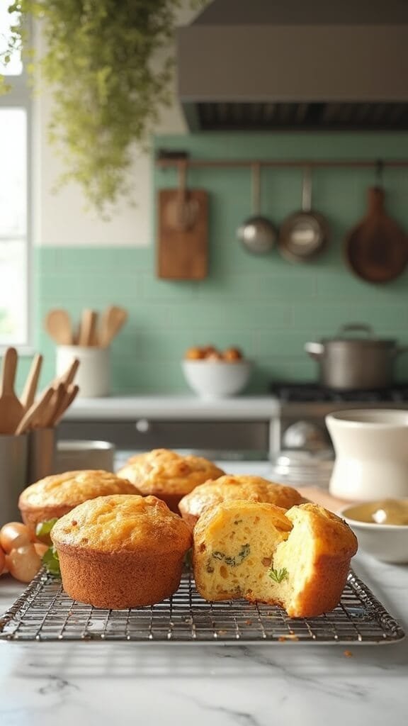 Savory Corn Muffins With Cheddar And Herbs 7 0 cheese herb muffins steaming