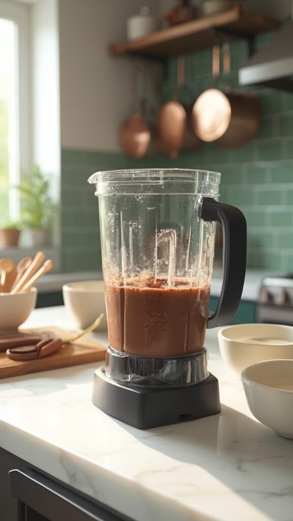 Chocolate Hazelnut Smoothie (Nutella-Style, Sugar-Free) 5 0 chocolate smoothie blend action