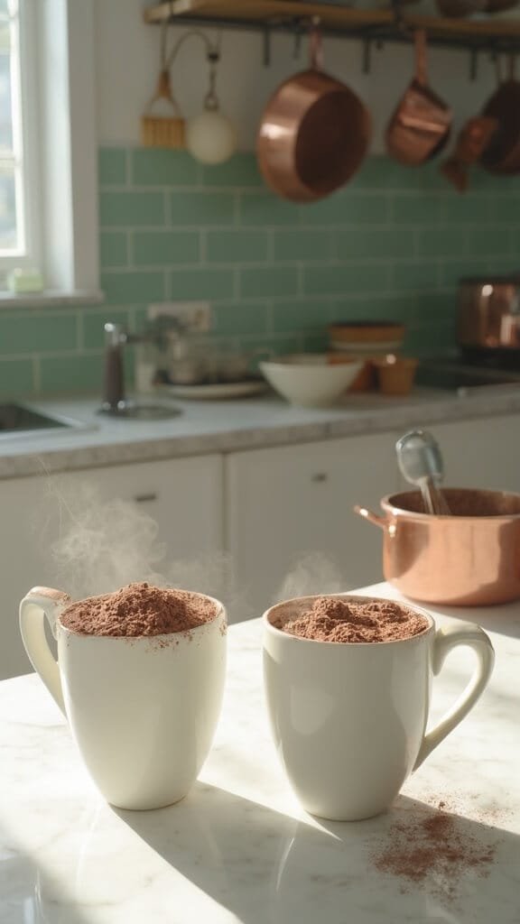 0 creamy protein hot chocolate mugs