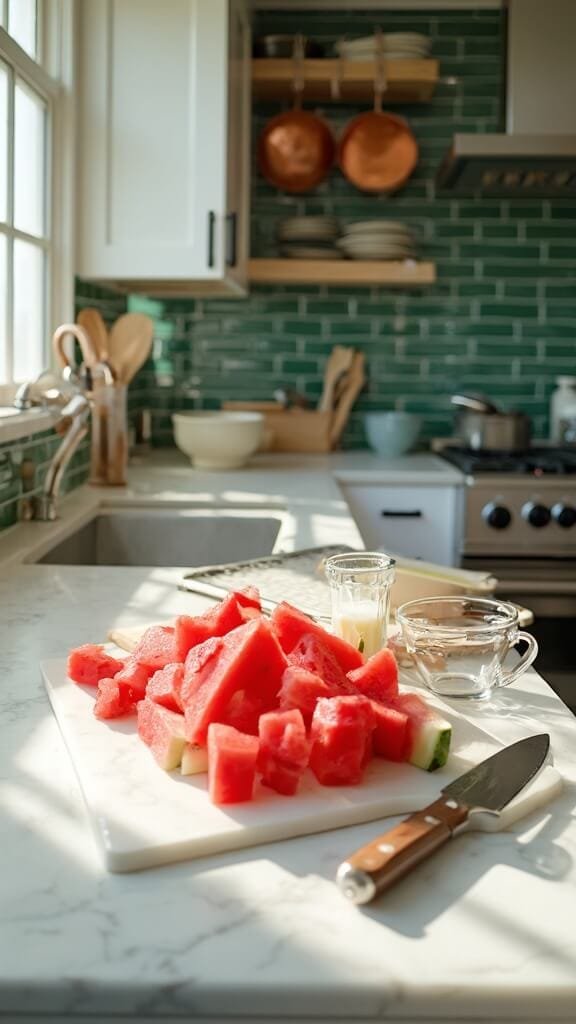 Watermelon Protein Refresher 3 0 fresh watermelon prep marble