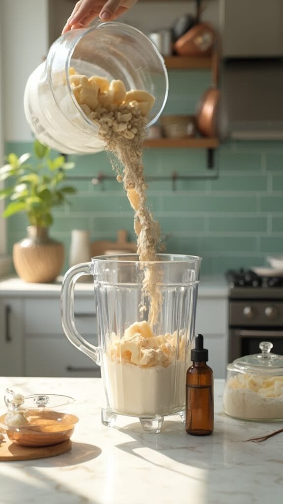 Cashew Vanilla Protein Shake 4 0 healthy cashew smoothie prep