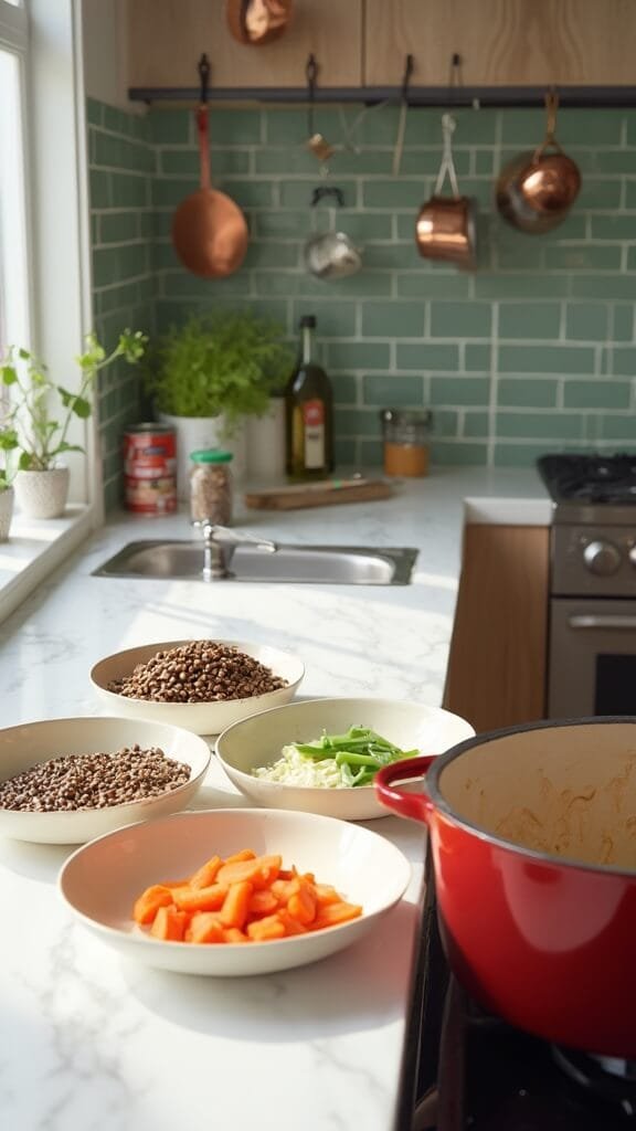 0 lentil soup prep ingredients