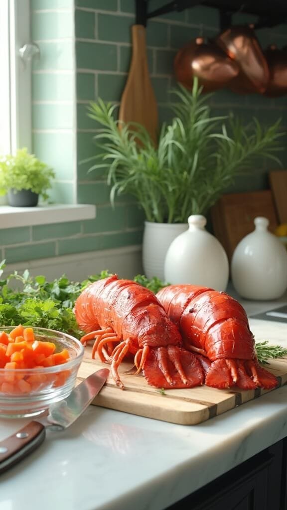 0 lobster mise en place