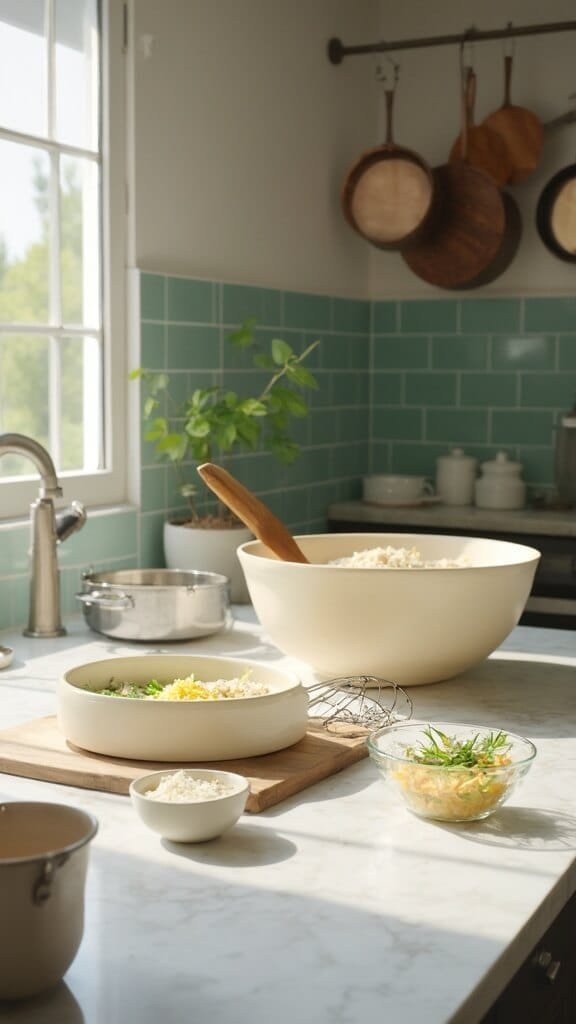 Savory Corn Muffins With Cheddar And Herbs 4 0 modern kitchen baking prep