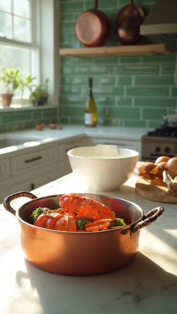 0 modern kitchen lobster prep