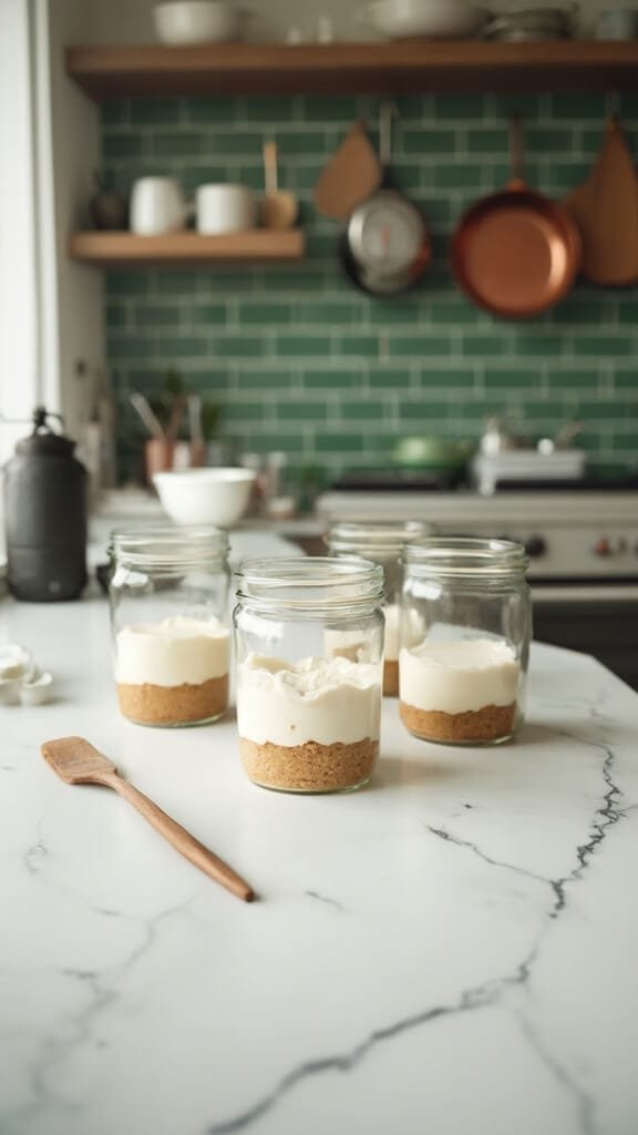 Protein Strawberry Cheesecake Cups 6 0 protein cheesecake prep 1