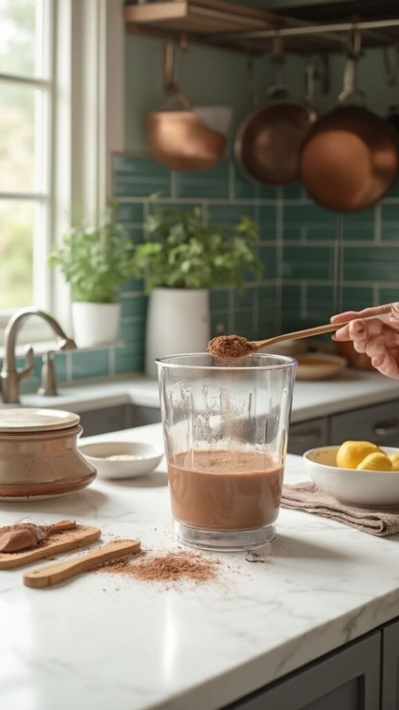 0 protein powder blend prep