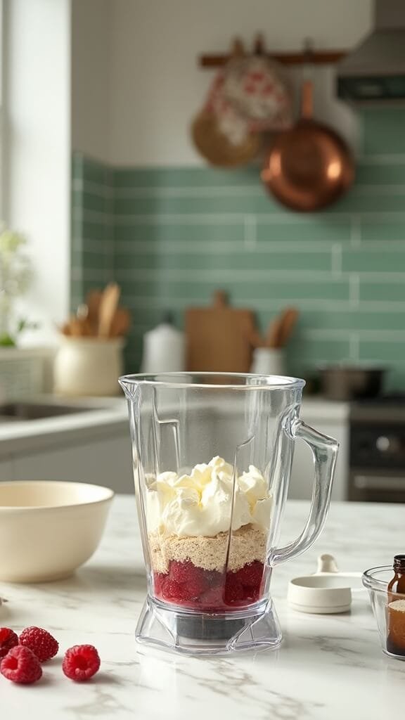 0 protein smoothie prep